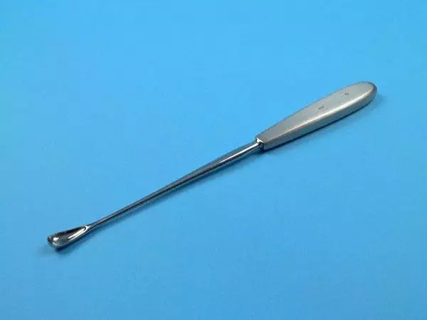 Curette Utérine Gourdet, 25 cm x 10 mm