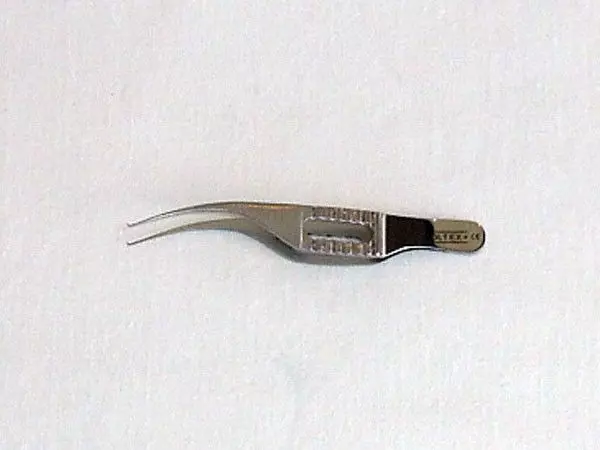 Pince à Fil de Barraquer Colibri, courbe, plateaux 0,5 mm