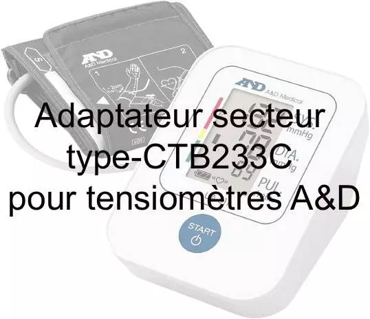 Adaptateur secteur type-C TB233C pour tensiomètres A&D