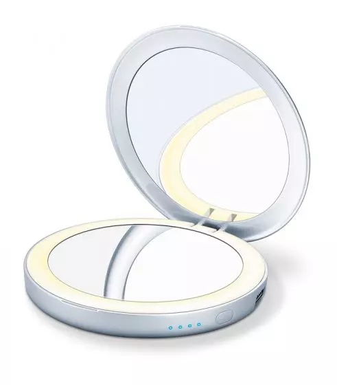 Miroir cosmétique éclairé avec chargeur power bank Beurer BS39