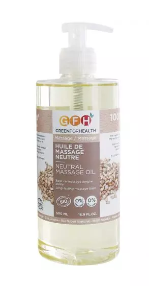 Huile de massage Neutre BIO 500ml Green For Health