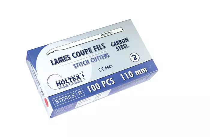 Lames coupe-fils, stériles à usage unique, longueur 110 mm