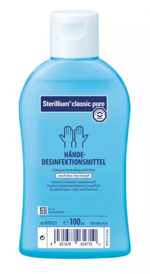 Gel hydroalcoolique Sterillium Gel pure pour la désinfection des mains-100 mL