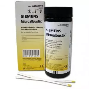 25 Bandelettes réactives Siemens Microalbustix dosage microalbuminurie