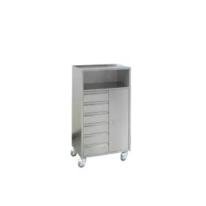 Chariot d'anestésie en inox