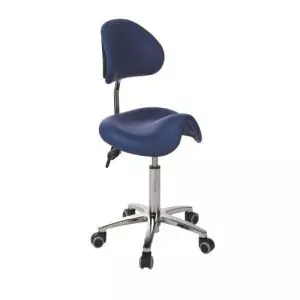 Tabouret médical derby base alu Ecopostural S2671- Avec dossier
