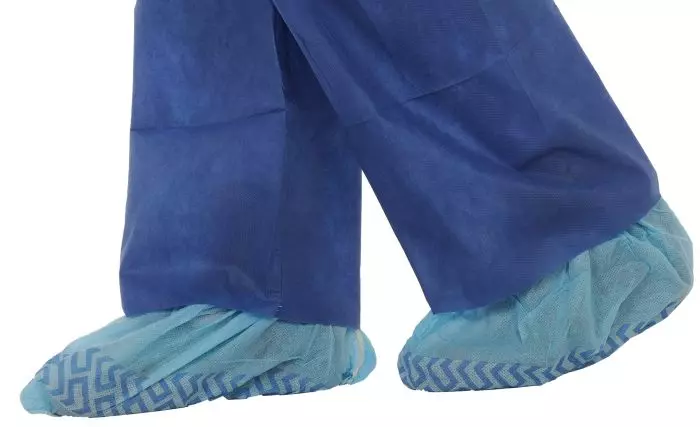 Sur chaussure bleue antidérapante non tissé Medistock (carton de 1000)
