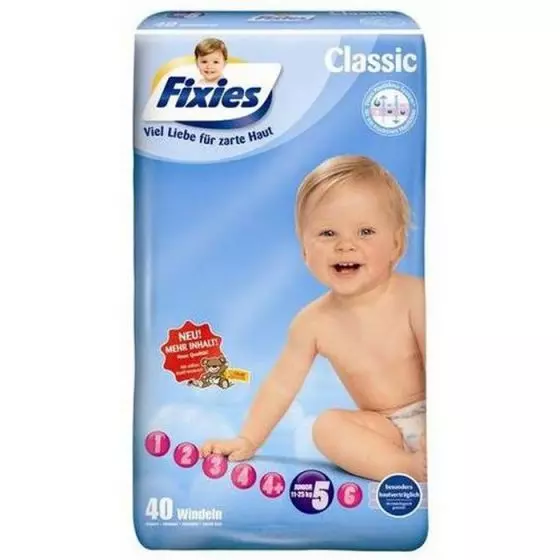 108 couches bébé Fixies Junior (11-25 kg)