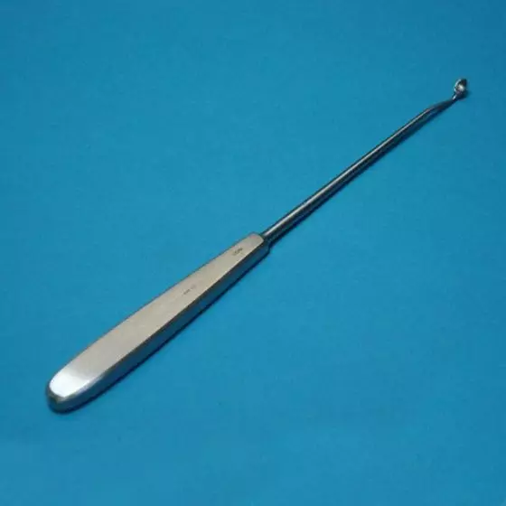 Curette à Sciatique, coudée, 23 cm x 5 mm