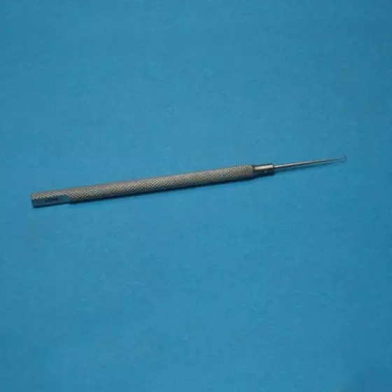 Crochet de Sinskey, pour implantation du cristallin, 12 cm x 0,2 mm