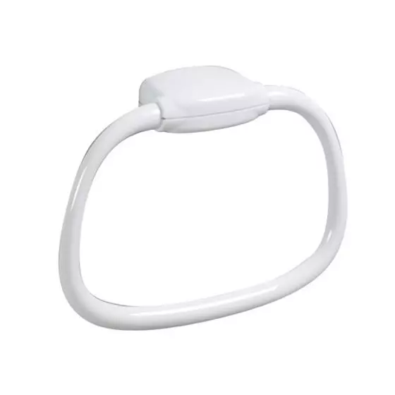 Porte serviette anneau plastique Basic blanc Rossignol