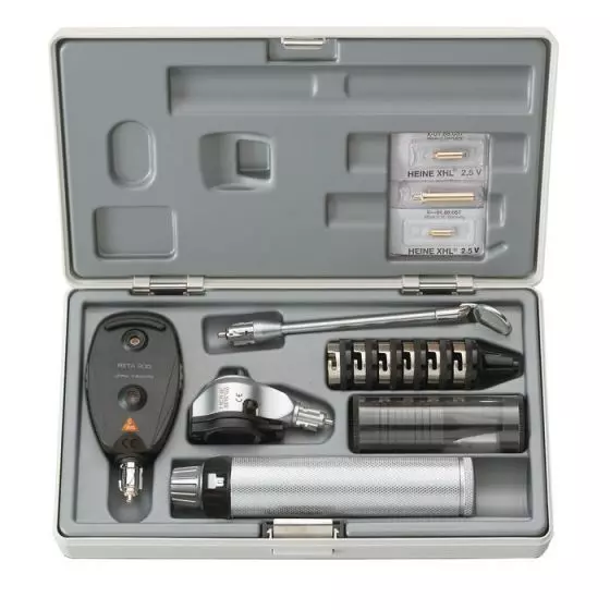 Trousse combinée otoscope ophtalmoscope Heine BETA 200 2,5 V boîtier rigide