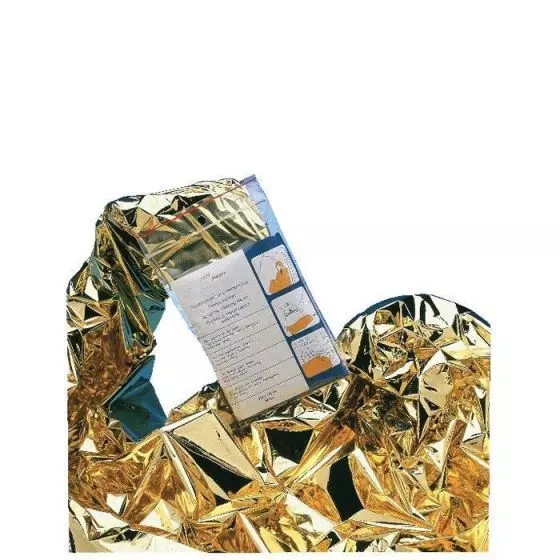 Couverture De Survie Isothermique - Face Argentée / Face Kaki - 160 X 210 Cm - Usage Unique