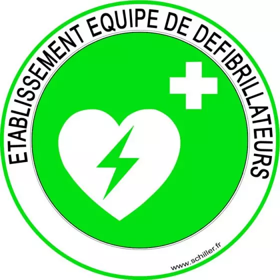 Autocollant site équipé de défibrillateurs