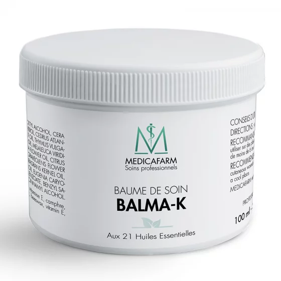 Baume de Soin BALMA-K aux 21 Huiles essentielles « Chaleur Douce» - Pot 100 ml Medicafarm