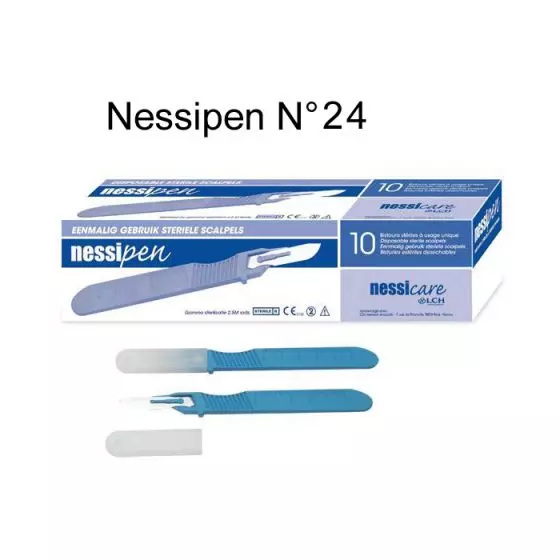 Bistouris stériles à usage unique LCH Nessipen N°24 boîte de 10