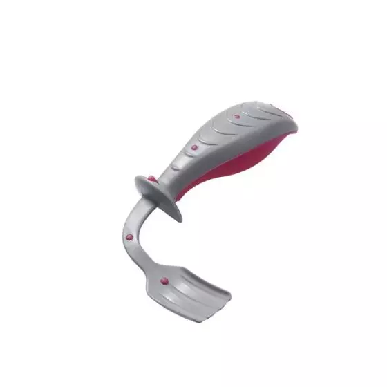 Fourchette ergonomique souple framboise Holtex