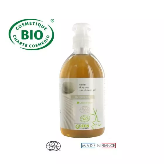 Gel douche ZEN Bio Cèdre et Épices 500 ml Green For Health