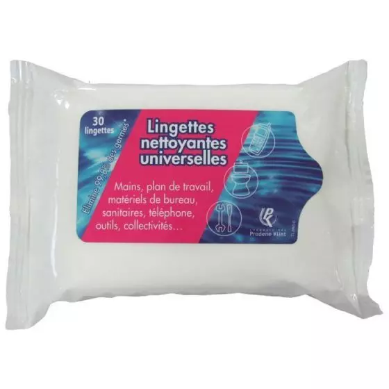 Lingettes désinfectantes universelles U1B66TT011 Preven's sachet de 30