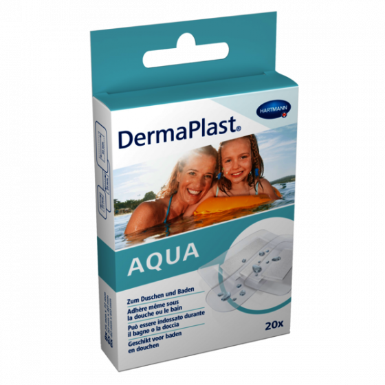 Pansements hypoallergéniques prédécoupés Hartmann DermaPlast Aqua Boîte de 20