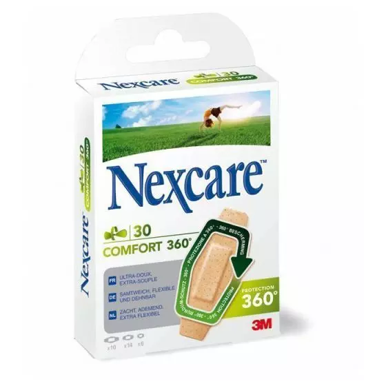 Pansements 3M Nexcare Comfort 360° Boîte de 30 