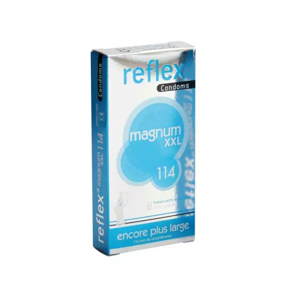 Préservatifs Reflex Magnum XXL 114 Boite de 8