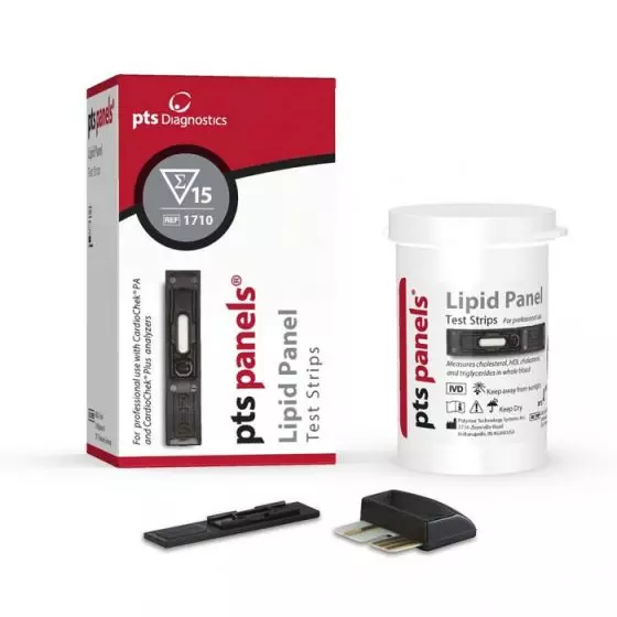 Bandelettes de test Lipid Panel pour CardioCheck Plus et CardioCheck PA (15 tests)