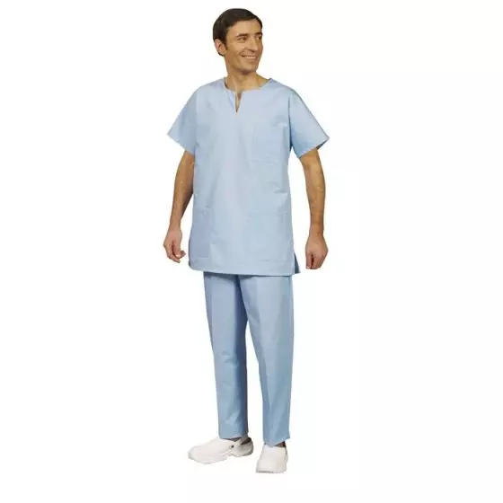 Tunique medicale mixte Tadou ciel Mulliez