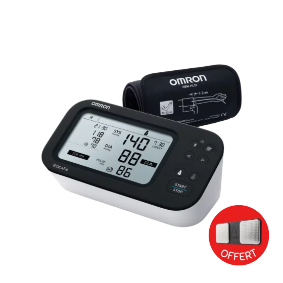 Tensiomètre au bras Omron M7 Intelli IT AFIB  (Nouvelle version) + KardiaMobile 1L offert