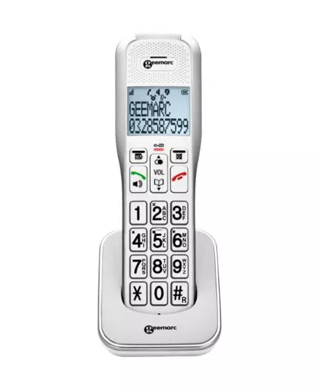 AMPLIDECT 595 U.L.E AD Geemarc Combiné additionnel amplifié pour gamme Dect595