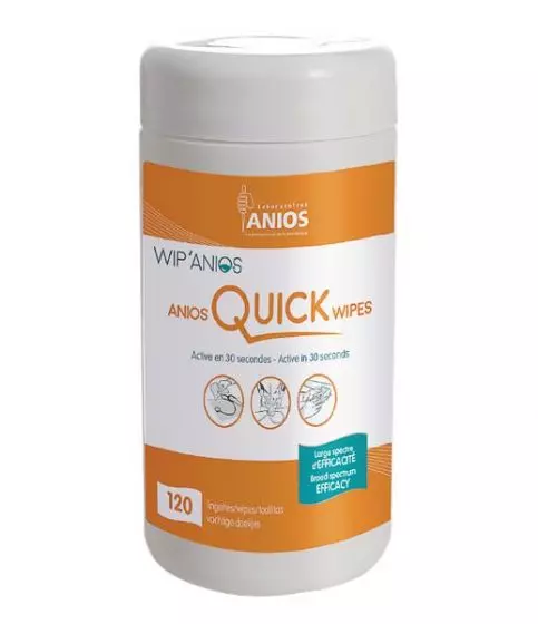 Boite de 120 lingettes désinfectantes Anios Quick Wipes