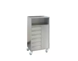 Chariot d'anestésie en inox