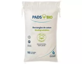 Pads de coton bio Laboratoires Gilbert (sachet de 180)