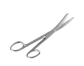 Ciseaux mousses courbés en inox - 16 cm