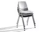 Chaise visiteur empilable en tissu
