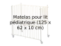 Matelas pour lit pédiatrique (125 x 62 x 10 cm)