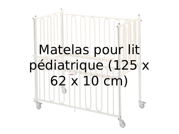 Matelas pour lit pédiatrique (125 x 62 x 10 cm)