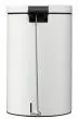 Poubelle à pédale métal Sanelia 20L ergonomique Seau Anti-Bactérien blanc Rossignol