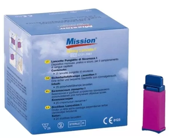 Lancettes de sécurité Mission 28G (lot de 100)