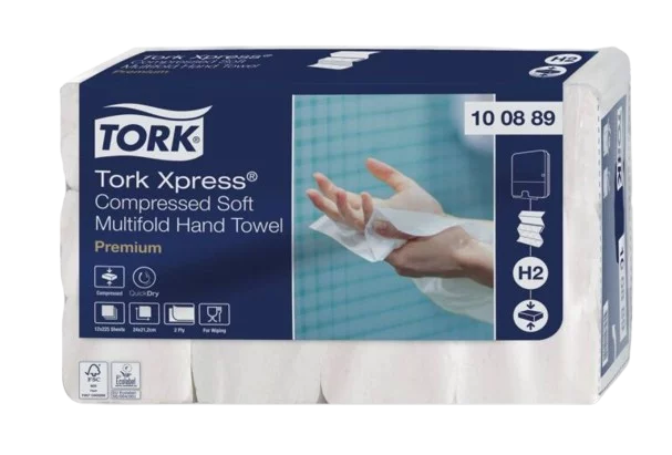 Essuie-mains Tork Xpress Premium (12 paquets de 225 feuilles pliage Z)