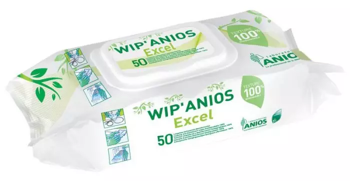 Lingettes désinfectantes Wip'Anios Excel sachet de 50