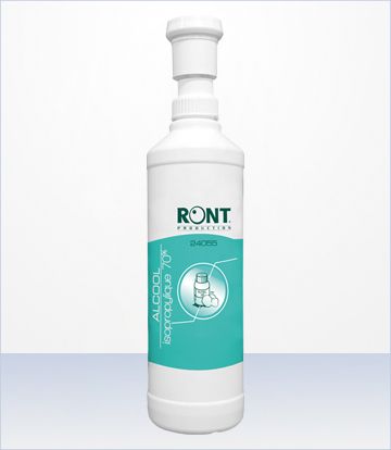 Distributeur 500 mL d'alcool isopropylique 70% vol + pompe Ront