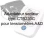 Adaptateur secteur type-C TB233C pour tensiomètres A&D
