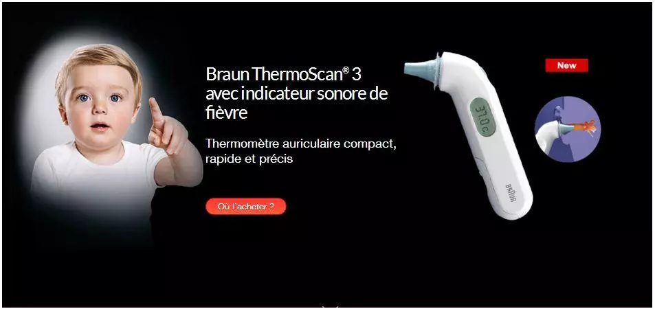 thermomètre auriculaire thermoscan 3 IRT 3030