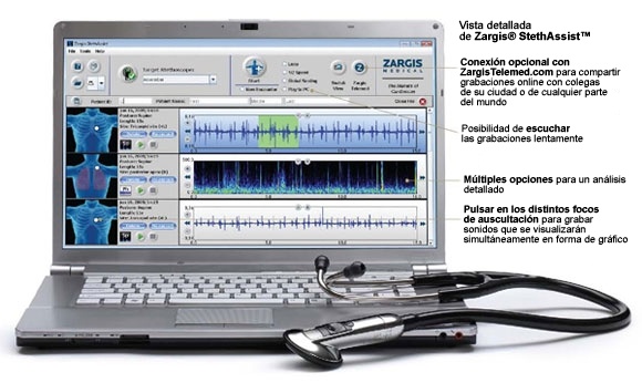 Stetoscopio elettronico Littmann 3200 Software Zargis