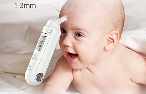 thermometre 2-en-1 Thermomètre Auriculaire et Frontal pour Bébé Enfant et  Adulte Thermomètre Numérique Multifonction avec écran LCD